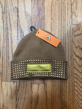 KURT GEIGER LONDON CRYSTAL CUFFED BEANIE